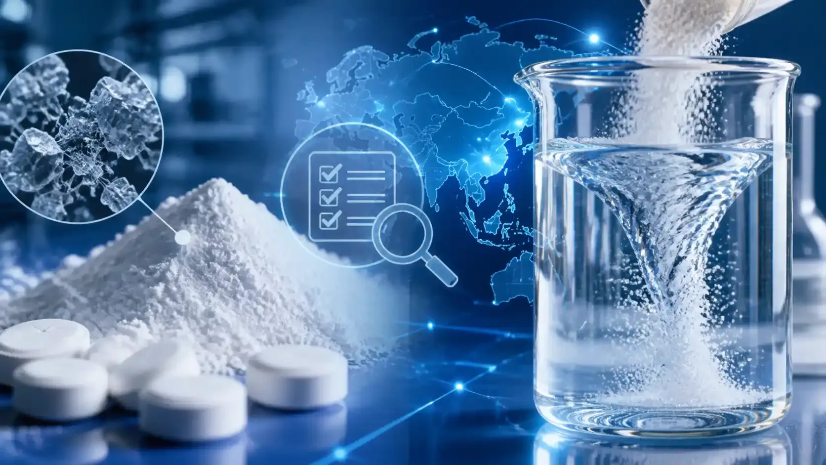 Fabriknachweis, der China MCC und resistentes Dextrin skalierbar macht